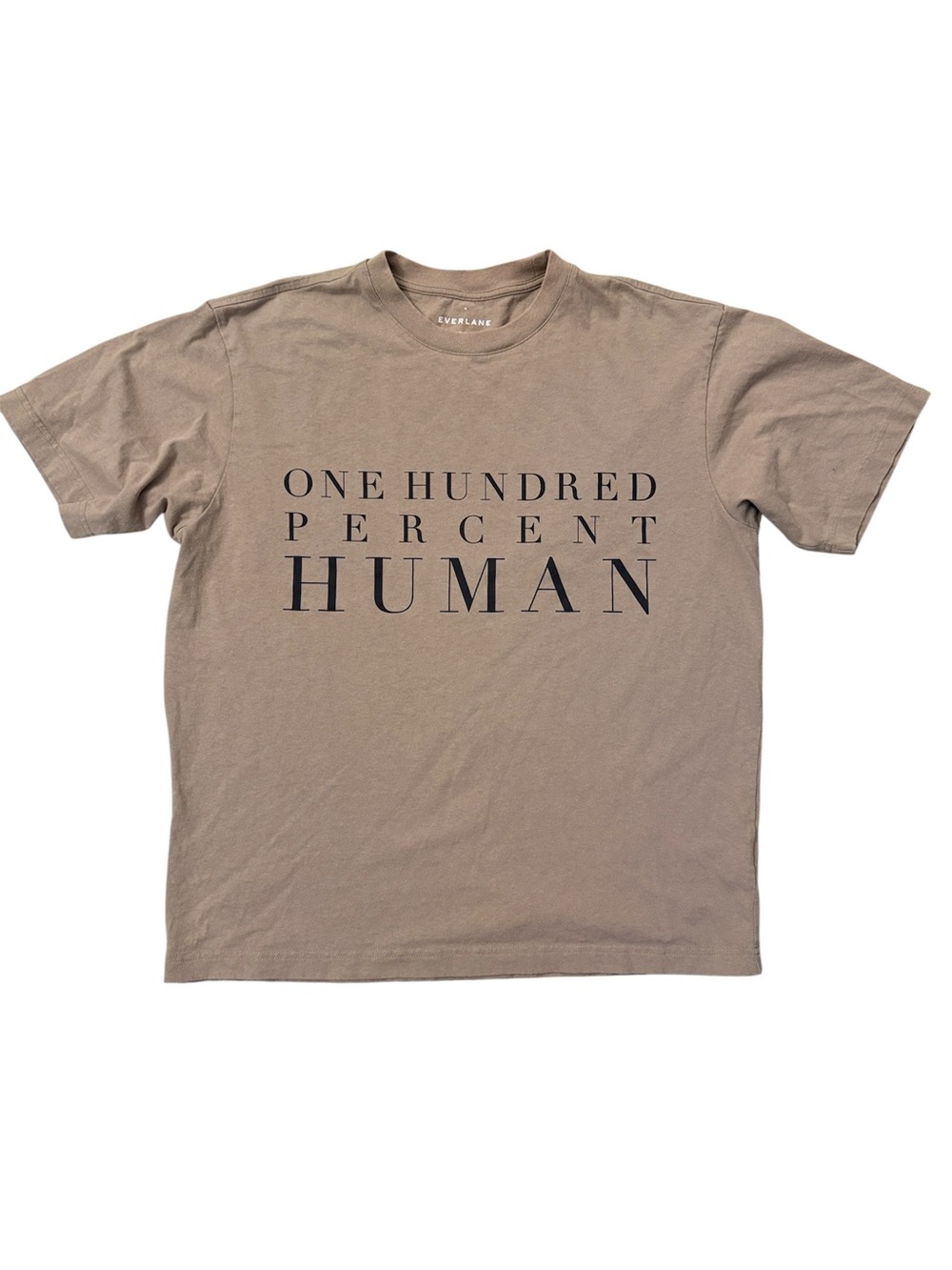 Everlane Taupe ‘One Hundred Percent Human’ Short-Sleeve Tee